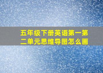 五年级下册英语第一第二单元思维导图怎么画