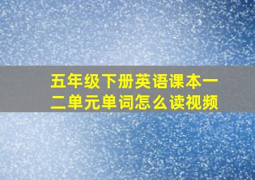 五年级下册英语课本一二单元单词怎么读视频