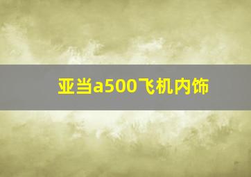 亚当a500飞机内饰