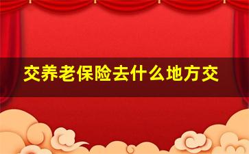 交养老保险去什么地方交