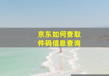 京东如何查取件码信息查询