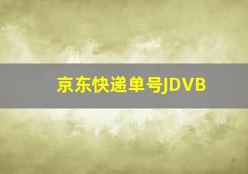 京东快递单号JDVB