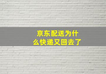 京东配送为什么快递又回去了