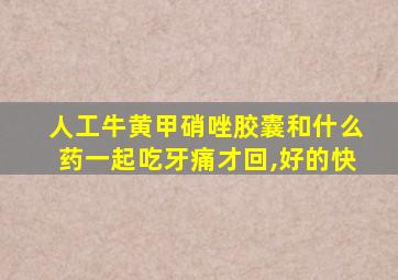 人工牛黄甲硝唑胶囊和什么药一起吃牙痛才回,好的快