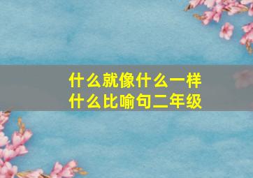 什么就像什么一样什么比喻句二年级