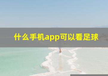 什么手机app可以看足球