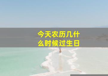 今天农历几什么时候过生日