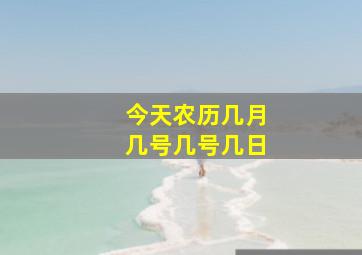 今天农历几月几号几号几日