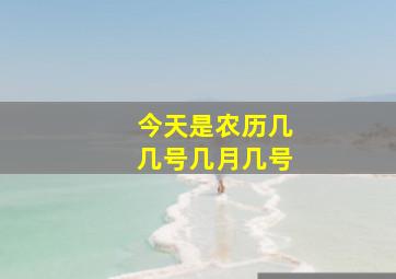 今天是农历几几号几月几号