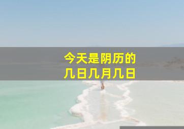 今天是阴历的几日几月几日