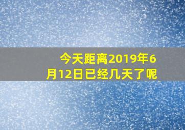 今天距离2019年6月12日已经几天了呢