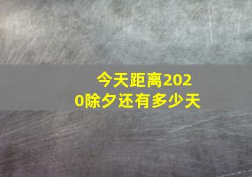 今天距离2020除夕还有多少天