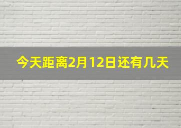 今天距离2月12日还有几天