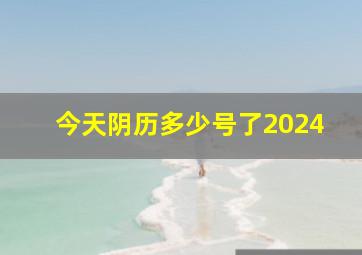 今天阴历多少号了2024