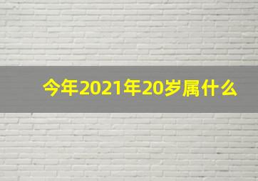 今年2021年20岁属什么