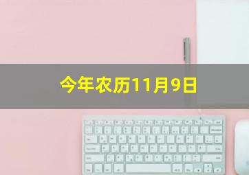 今年农历11月9日