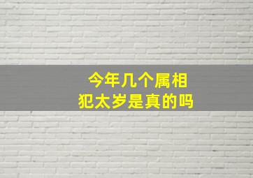 今年几个属相犯太岁是真的吗