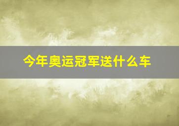 今年奥运冠军送什么车