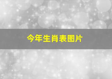 今年生肖表图片