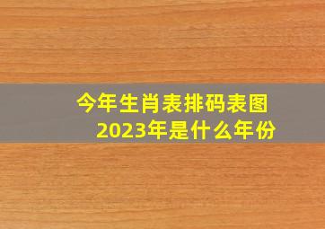 今年生肖表排码表图2023年是什么年份