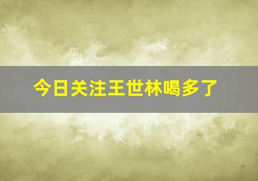 今日关注王世林喝多了