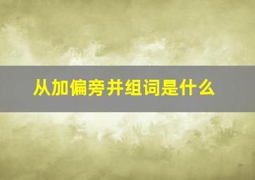 从加偏旁并组词是什么