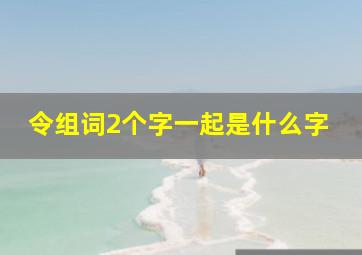 令组词2个字一起是什么字