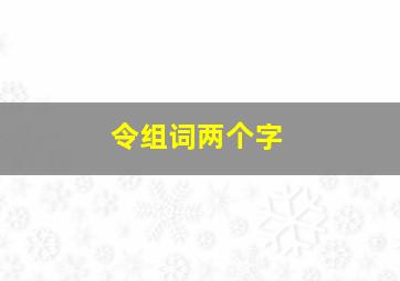 令组词两个字