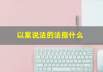 以案说法的法指什么