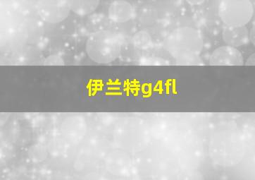 伊兰特g4fl