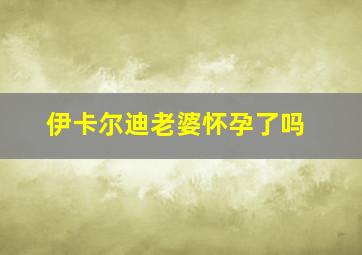 伊卡尔迪老婆怀孕了吗