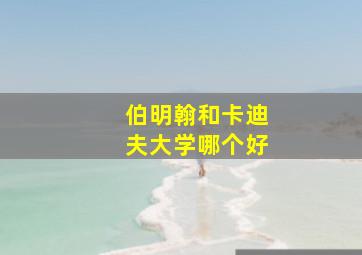 伯明翰和卡迪夫大学哪个好