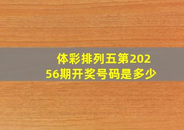 体彩排列五第20256期开奖号码是多少