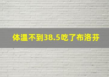 体温不到38.5吃了布洛芬