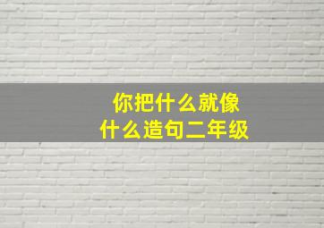 你把什么就像什么造句二年级