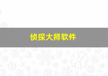 侦探大师软件