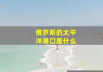 俄罗斯的太平洋港口是什么