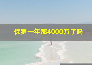 保罗一年都4000万了吗