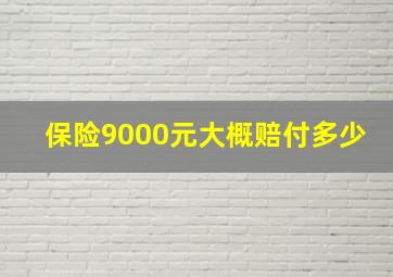 保险9000元大概赔付多少