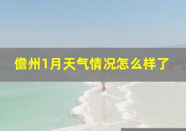 儋州1月天气情况怎么样了