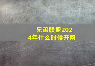 兄弟联盟2024年什么时候开网