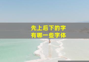 先上后下的字有哪一些字体