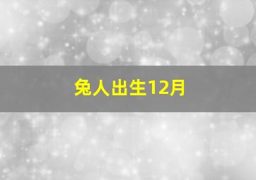 兔人出生12月