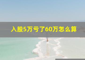 入股5万亏了60万怎么算