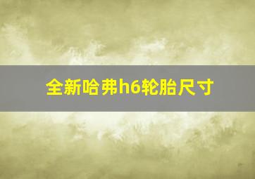 全新哈弗h6轮胎尺寸