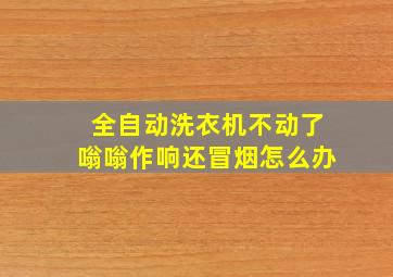 全自动洗衣机不动了嗡嗡作响还冒烟怎么办