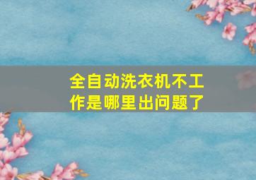 全自动洗衣机不工作是哪里出问题了