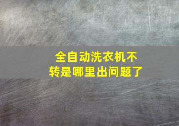 全自动洗衣机不转是哪里出问题了