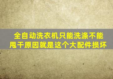 全自动洗衣机只能洗涤不能甩干原因就是这个大配件损坏