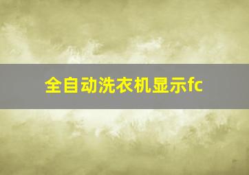 全自动洗衣机显示fc